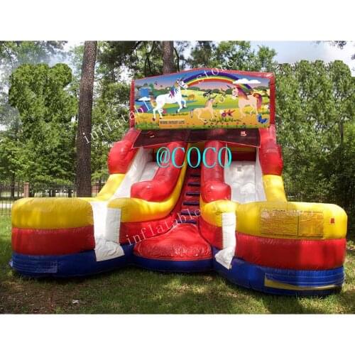 Free ship to sea port!9x4.5m Commercial double lane slide inflatable slide,outdoor inflatable bouncy slide slip toy