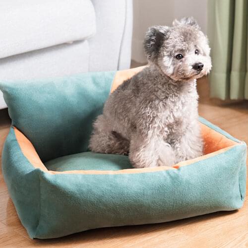 Large Suede Dog Bed Warm Winter No Fade Deformed Pet Bed For Dog Cat House Pets Products Dog Beds Mat Lounger Bench Cat Kennel