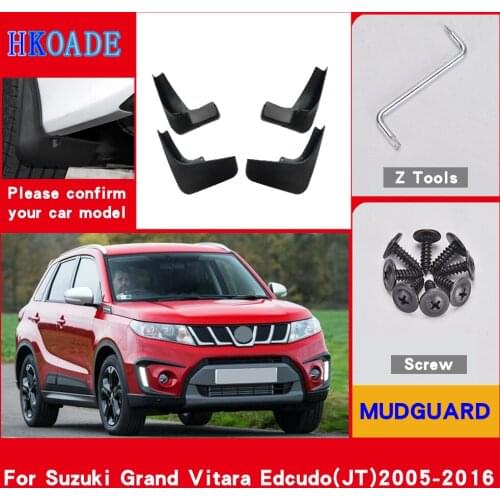 Car Fender Mud Flaps For Suzuki Grand Vitara / Edcudo JT TE TD 2016-2005 Splash Guards Mudguards Splash Guards Fender Mudflaps