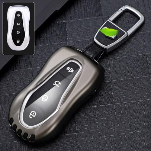 Car Key Case Cover Holder Protective Shell For Geely New Emgrand GS X6 SUV EC7 Car Styling Accessories Fob Buckle Keychain