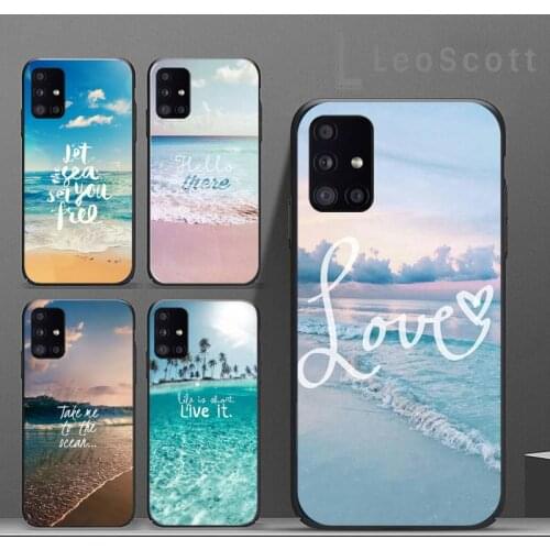 Travel mountain sea beach quotes Phone Case For Samsung A32 A51 A52 A71 A50 A12 A21S S10 S20 S21 Plus Fe Ultra