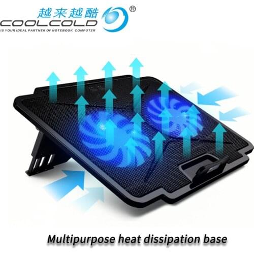 CoolCold Laptop Stand USB laptop Cooler With Four Fans Ventilador Usb Cooler Notebook For 13.3~17inch Laptops Gaming Daily Use