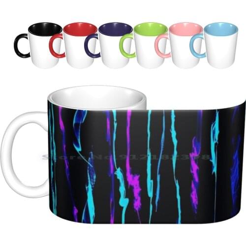 80s Ladies Ceramic Mugs Coffee Cups Milk Tea Mug Colors Abstract Pretty Girls Modern Hiedischmitz Fashion Pattern Trend 1980s