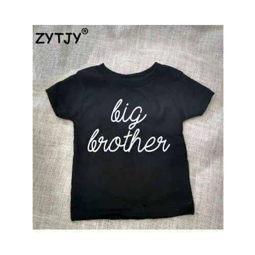 Big Brother Letters Print Kids t shirt Boy Girl shirt Casual Children Toddler Clothes Funny Top Tees Drop Ship Z-2