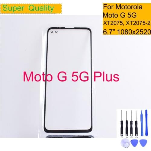 For Motorola Moto G 5G Plus XT2075 Touch Screen Front Outer Glass Panel Lens For Moto G 5G Plus LCD Glass Replacement
