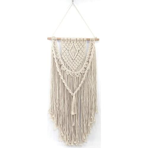 Fashion Hand-woven Curtain Tapestry Nordic Home Accessories Wall Tapestry Simple Homestay Tassel Design Living Room Decoration