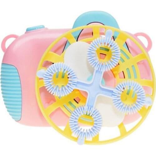 Camera Shape Electric Music Light Blowing Bubble Maker Blower Outdoor Kids Toy