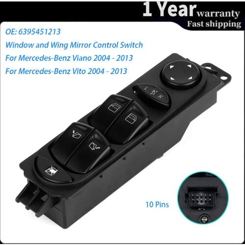 For Mercedes-Benz Viano Vito 2004-2013 Electric Master Window Switch Lifter Console Car Accessories 6395451213