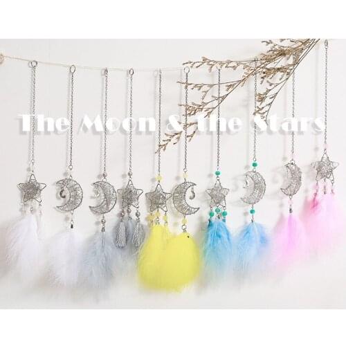 Handmade Beautiful Dream Catcher Star Moon Key Chain Pendant Wall Hanging Decoration