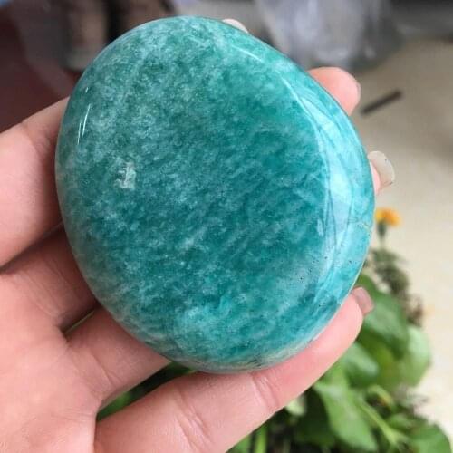 Beautiful natural amazonite stone crystal hands play with healing gifts 90-100g