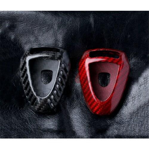 Red & Black Carbon Fiber Made Car Remote Key Case Shell Protective For Porsche Boxter 911 997 Boxster 987 Cayman