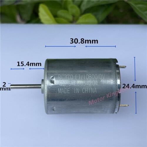 Mini 24mm Round Standard RC370-FT-10800 DC 12V-24V 5000RPM 370 Mute Motor