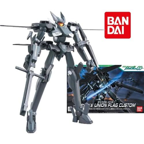 Bandai Gundam Model Kit Gunpla HG 07 1/144 Graham Union Flag Custom Action PVC Anime Figure Model Collection Toys