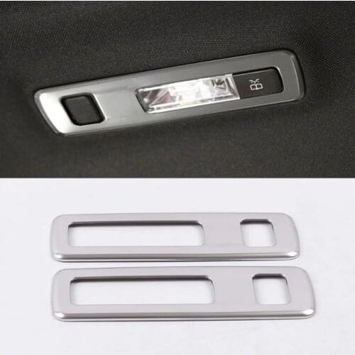 Fit for Mercedes-Benz A Class W177 V177 2019-2021 Car Accessories Steel Silver/Carbon Rear Reading Light Lamp Cover Trim 2pcs