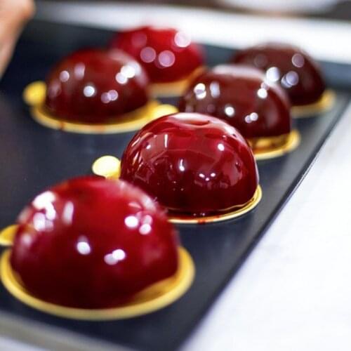 Semi-circular Silicone Cake Jelly Mold Scented Candle Plaster mold Home Garden Kitchen Dining