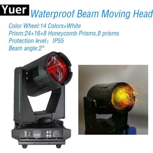 New 350W Waterproof Beam Moving Head Light IP55 DMX512 Sound Party Lights DJ Disco Color Music Outdoor Moving Head Lighting