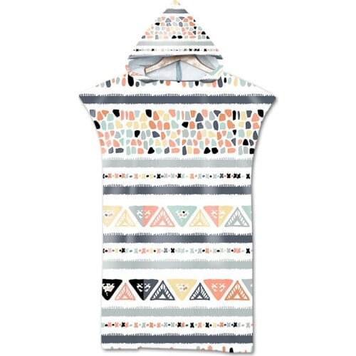 Drop Shipping Outdoor Beach Robe Bath Towel Adult Hooded Beach Towel Poncho Bathrobe Towels Women Man Bathrobe