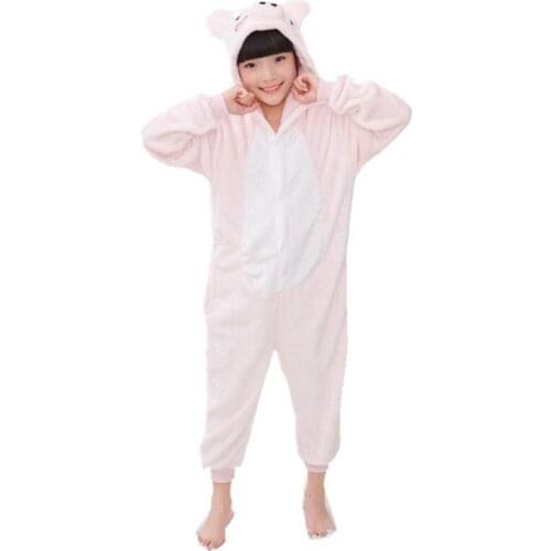 Cartoon Animal Pink Pig Onesies for Children Onesie Pajamas Jumpsuit Hoodies Sleepwear For Kids