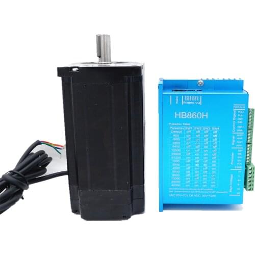 Hybird closed loop Nema 34 servo motor 86HB250-156B HB860H Closed-loop stepper motor 12.5N.m Nema34 86 2-phase step motor driver