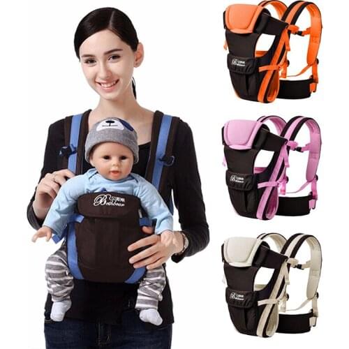 Baby Carriers 0-24 Months Breathable Front Facing 4 in 1 Infant Comfortable Sling Backpacks Pouch Wrap Ergonomic Kangaroo Bag