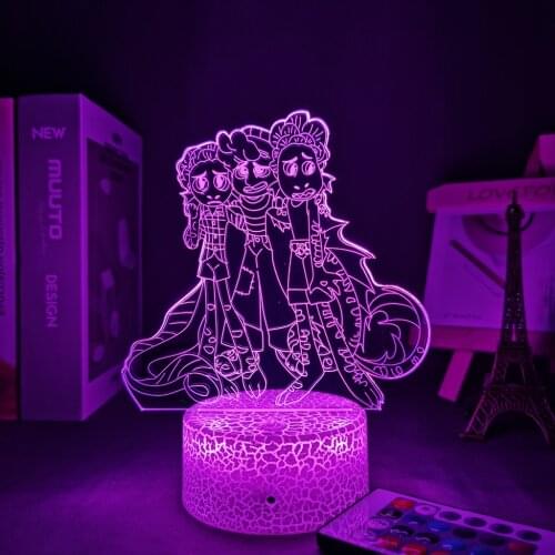 Anime Luca Alberto Sea Monster Figure LED Night Lights Led Panel Lights 3D Lamp Cute Room Decor Gift For Friends