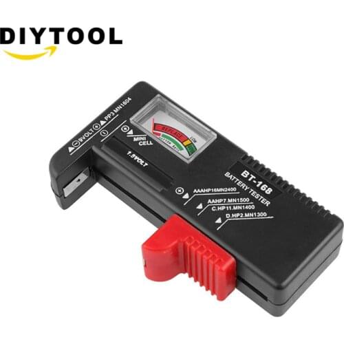 Battery Tester Digital Battery Capacity Tester Check Power Level for AA/AAA/C/D/9V/1.5V Batteries BT-168 battery tester