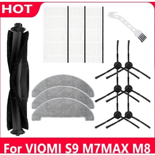 Mop Cloth Rags HEPA Filters Side Brushes Dust Bag For VIOMI S9 Vacuum Cleaner Cleaning Brush Replacement Parts Accessories