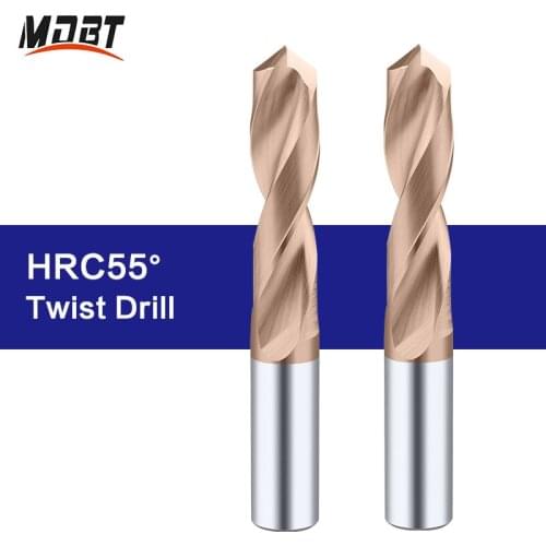 Solid Carbide Twist Drill 1mm - 10mm CNC Lathe Drilling Tools Metalworking Bits Twist Bit HRC55 Straight Handle Drill