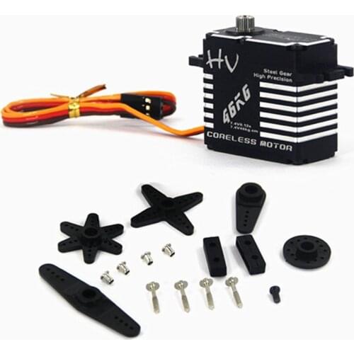 JX Servo CLS-HV7346MG 46KG HV waterproof Steel Gear Full CNC Aluminium Shell Digital Standard Servo for helicopter