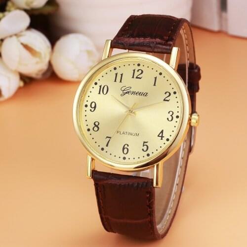 WOCLEILIY Ladies Watch With Leather Strap