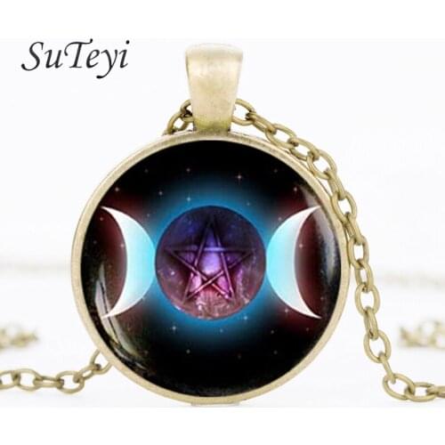 SUTEYI Retro Ratio Jewelry Fractal Charm Accessorie Gift for Her Fibonacci Spiral Necklace Shell Swirls Sacred Geometry Pendant