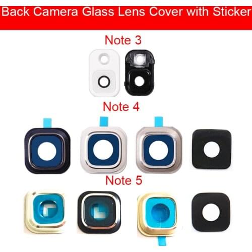 Back Rear Camera Glass Lens With Sticker Glue For Samsung Galaxy Note 3 4 5 Camera Lens Cover Flex Ribbon Replacement Parts