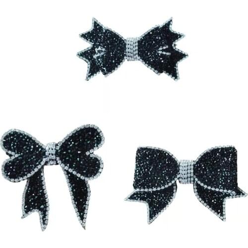 Girl Fashion Crystal Shiny Rhinestones Bowknot Hair Clip Weding For Women Lady Princess Hairbands Lovely Bow Headwear