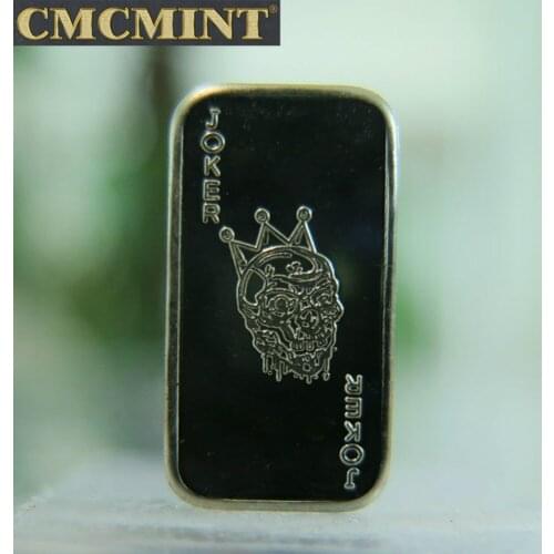 1 Gram Silver Joker Skull Death Card A023