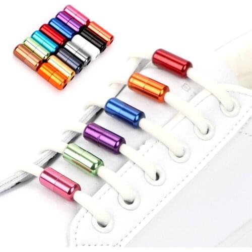 15Color Aluminum capsules Lock Buckle For men and women kids Sneaker Lace Lock buckle Kits Shoelace Lock Accessories Buckle