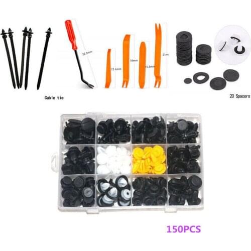 180X Fasteners Clip Boxed＋Repair Tool Kit For Car Door Panel Bumper Cover Fender