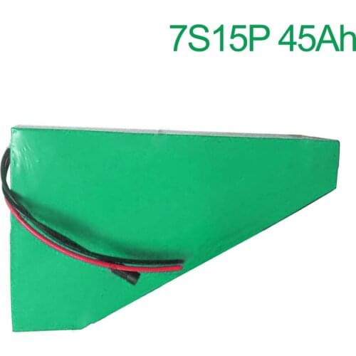 24V 45Ah 25.9V 7S15P 18650 Li-ion Battery Pack E-Bike electric bicycle 265x260x200x70x70x45mm