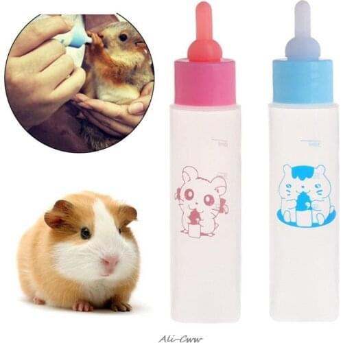 30ml Hamster Feeder Milk Bottle Newborn Baby Pets Feeding Medicine Water Drinking Tools for Hedgehog Squirrel Rabbit Dispenser