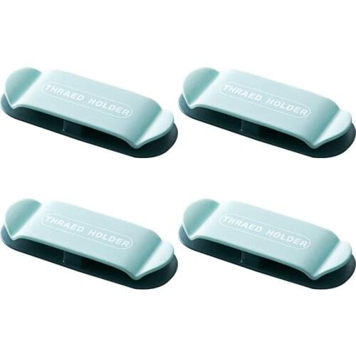 4 Pcs Punch-free Plug Hooks No Drilling Plug Hook Windable Designed No Falling Two-way Storage Saves Space Plug Holder