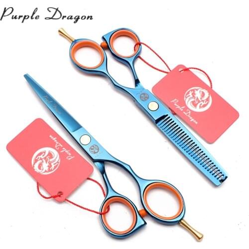 5.5" Blue Color Stainless Straight Shears Thinning Shears Dog Grooming Scissors Professional Pet Scissors Animal Scissors Z1014