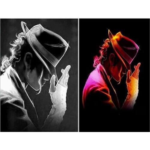5D DIY Full Drill Diamond Embroidery Michael Jackson Mosaic Diamond Painting Singing Star Cross Stitch Rhinestone Decor Gift