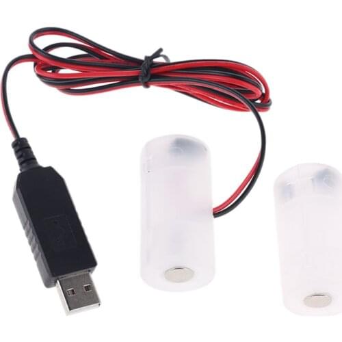 LR14 C Battery Eliminator USB Power Supply Replace 1 to 4pcs 1.5V C Cell Battery 634B
