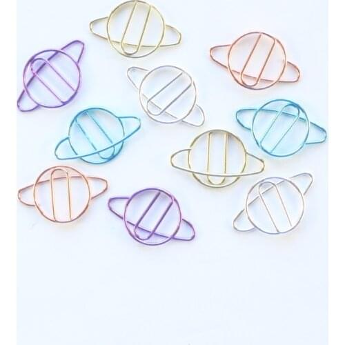 Domikee cute kawaii macaron colored office school metal paper clips bookmark set candy student memo organizer stationery 10pcs
