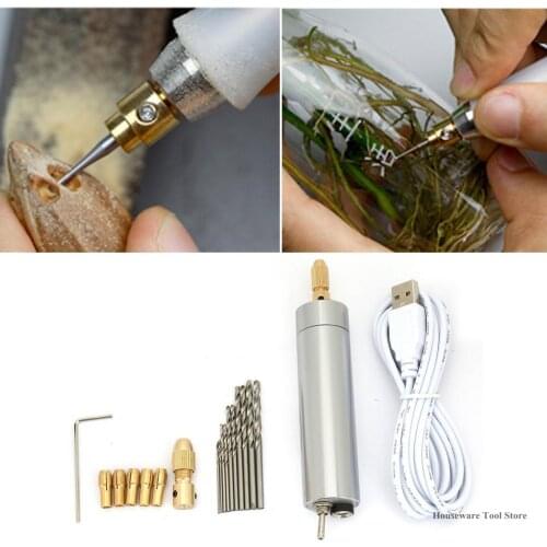 Electric Mini Drill Grinder Adjustable Speed Polishing Engraving Grinding Pen Tool Kit Jewelry Glass Etching