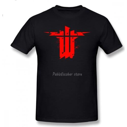 Wolfenstein T Shirt Wolfenstein The New Order T-Shirt Classic Cotton Tee Shirt Plus size Male Printed Awesome Tshirt