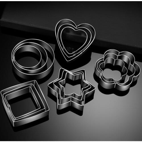 Cake Decorating Tools Biscuit Cookie Cutter Cake Fondant Mold 430 Stainless Steel Baking Accessories Kitchen Gadgets 3Pcs/Set