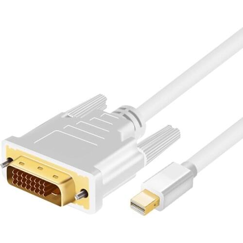 Mini Displayport Mini DP to DVI Cable Thunderbolt Converter for MacBook Pro AiMini TV Laptop Projector Adapter Cable 180cm