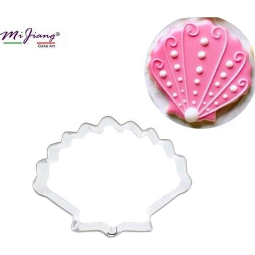 Stainless Steel Shell Dress Shaped Biscuit Cookie Cutter Fondant Mold Baking Sugar Pastry Tools Cake Decoration Christmas S7060