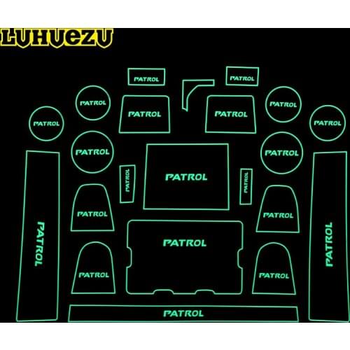 22PCS Rubber Non-Slip Interior Door Mat For Nissan Patrol Y62 Armada 2013 2014 2015 2016 2017 Accessories