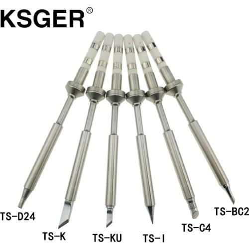 KSGER 2018 TS100 Soldering Iron Lead Free Replacement Various Models Tip Electric Soldering Iron Tip TS100- K KU I D24 BC2 C4